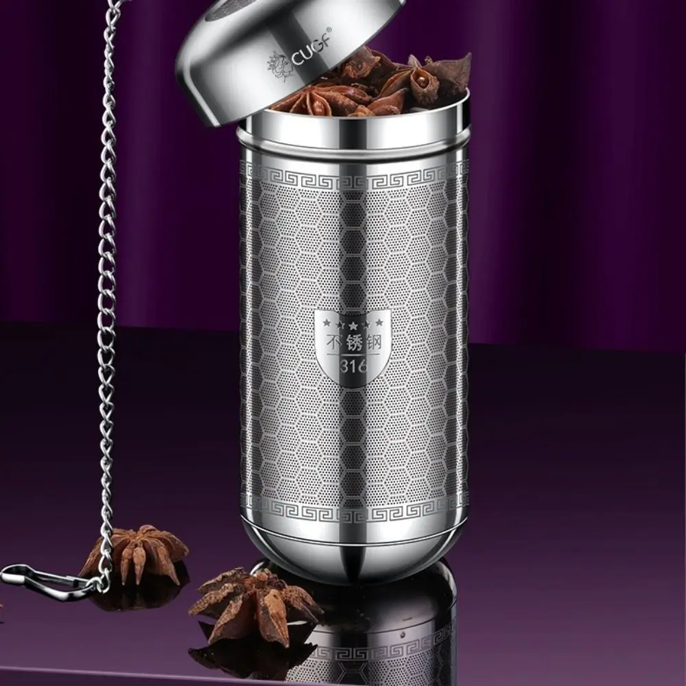 Fine Mesh Tea Infuser Quality Teaware 316 Stainless Steel Coffee Filter with Extended Chain Hook Tea Strainer Kitchen