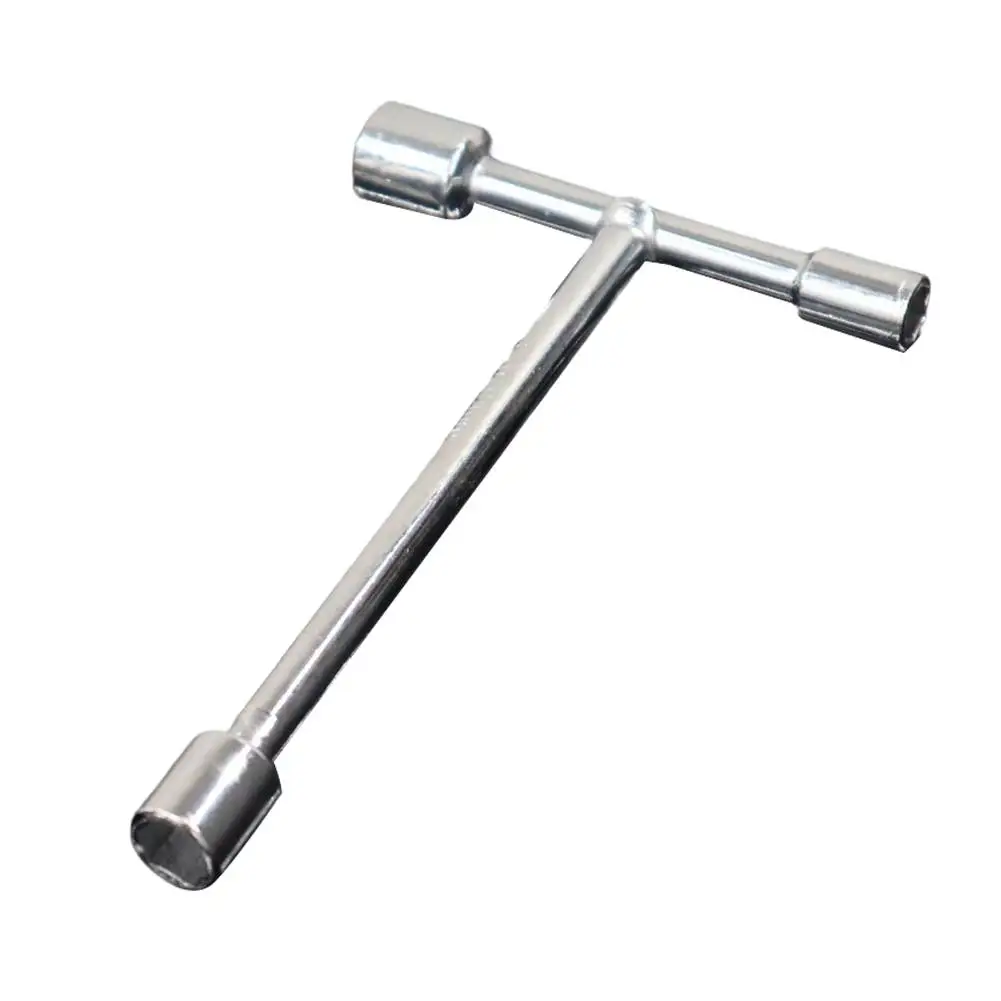 T Handle 3 Way Socket Wrench Trifork Threeprong For Cycling Repair Tool Forged Carbon Steel with Polishing Chrome Finish 819mm