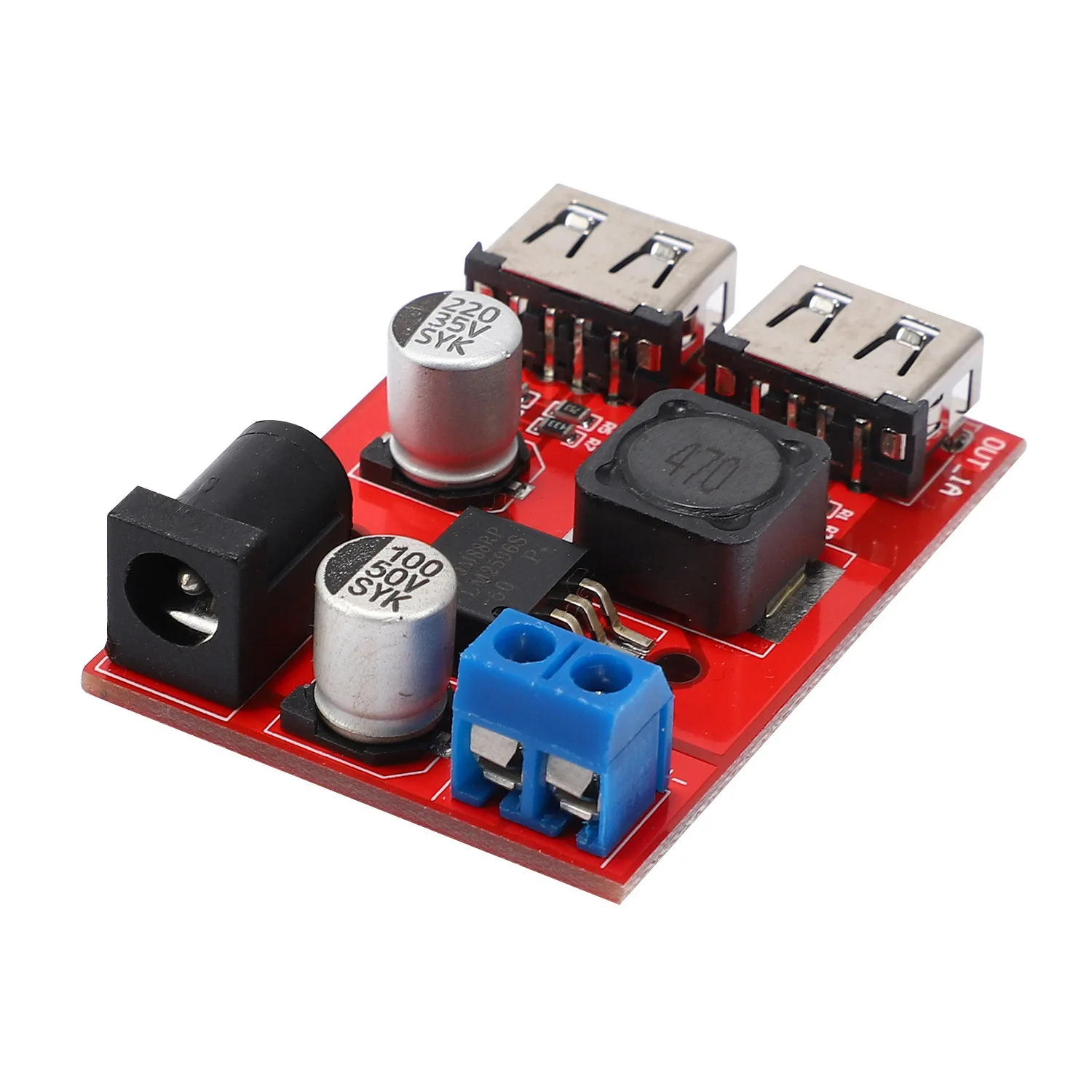 AD11 LM2596 LM2596S المزدوج USB DC-DC 9 فولت 12 فولت 24 فولت 36 فولت إلى 5 فولت 3A تنحى محول فرق الجهد مجلس شاحن سيارة وحدة إمداد الطاقة الشمسية