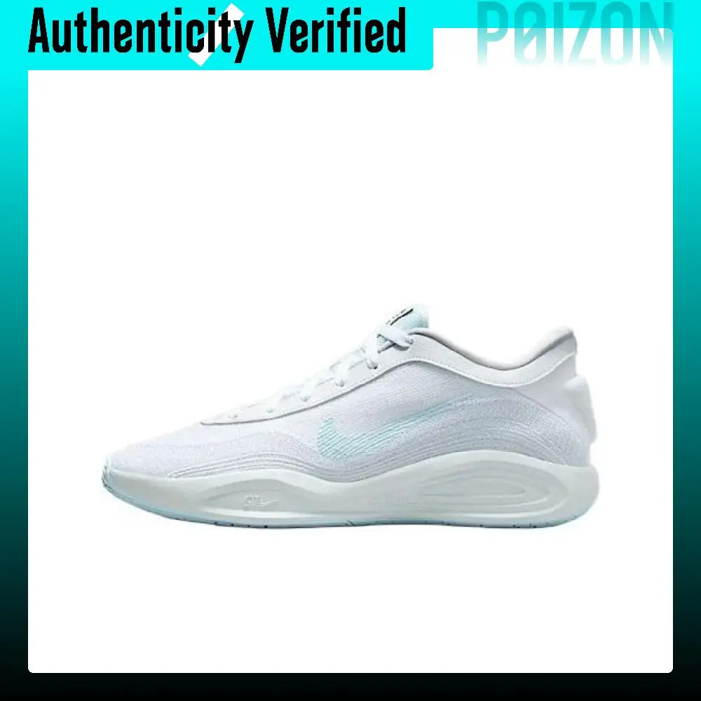 Nike Slip Resistant Abrasion Resistant Low top Basketball Shoes Men's White FJ7808-101