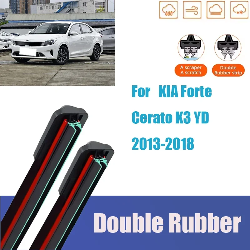 

Car Wiper for KIA Forte Cerato K3 YD 2013-2018 26" + 14" Front Wiper Blades Brushes Cutter Accessories Car Windshield Windscreen