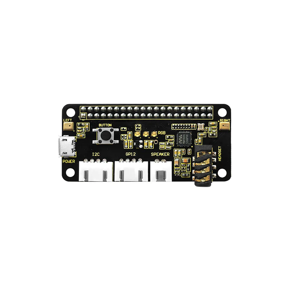 Kidsbits ReSpeaker 5V Expansion Board 2-Mic Pi HAT V1.0 Two Microphones Compliant W/B+/3B+/3B For Raspberry Pi 4B +CE