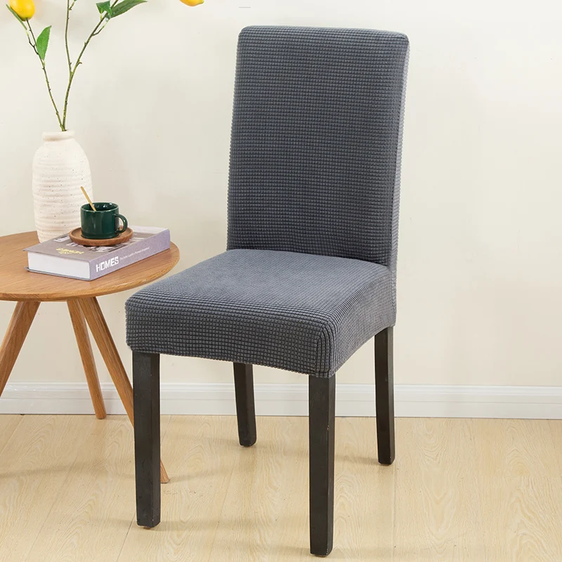 Premium Stretch Jacquard Polar Fleece Chair Covers - 1/2/4/6 Pcs Set Special Coating Repels Spills And Dirt for Most Chairs