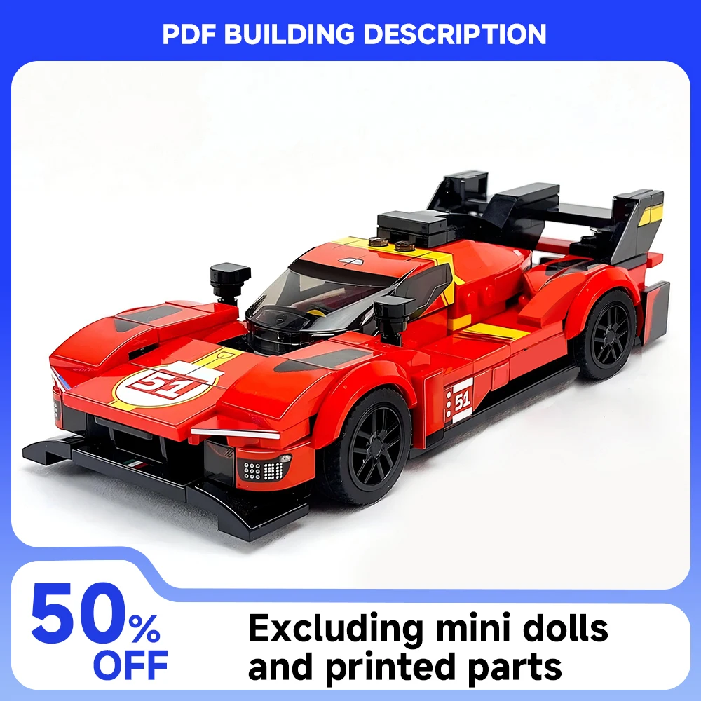 

313PCS MOC Racing Series Le Mans Rally Champion Sports Car City Car Model DIY Building Blocks Children's Toy Boy Birthday Gift