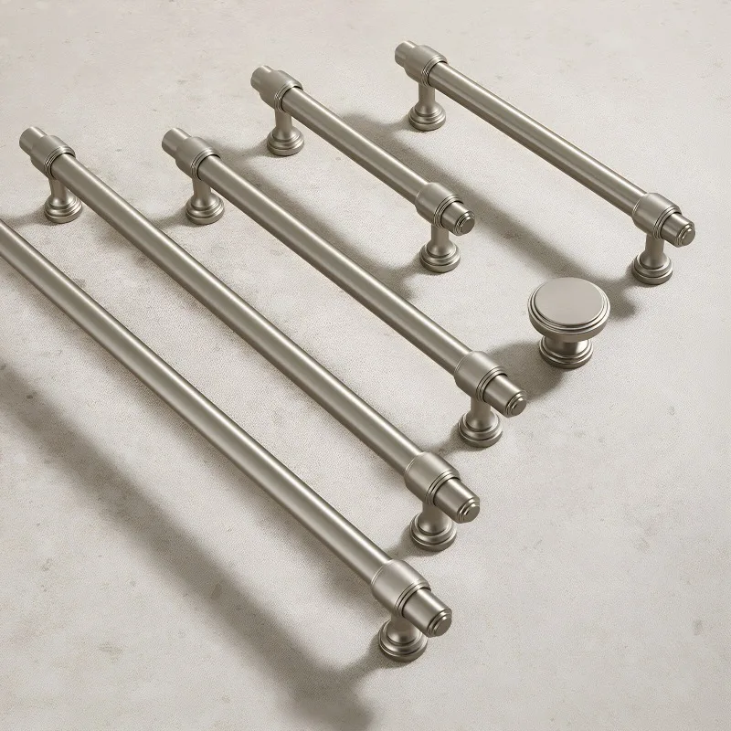 Simple Nickel Brushed Handle Wardrobe Drawer Handle Metal Matte Silver Brass Handle Wardrobe Door 2