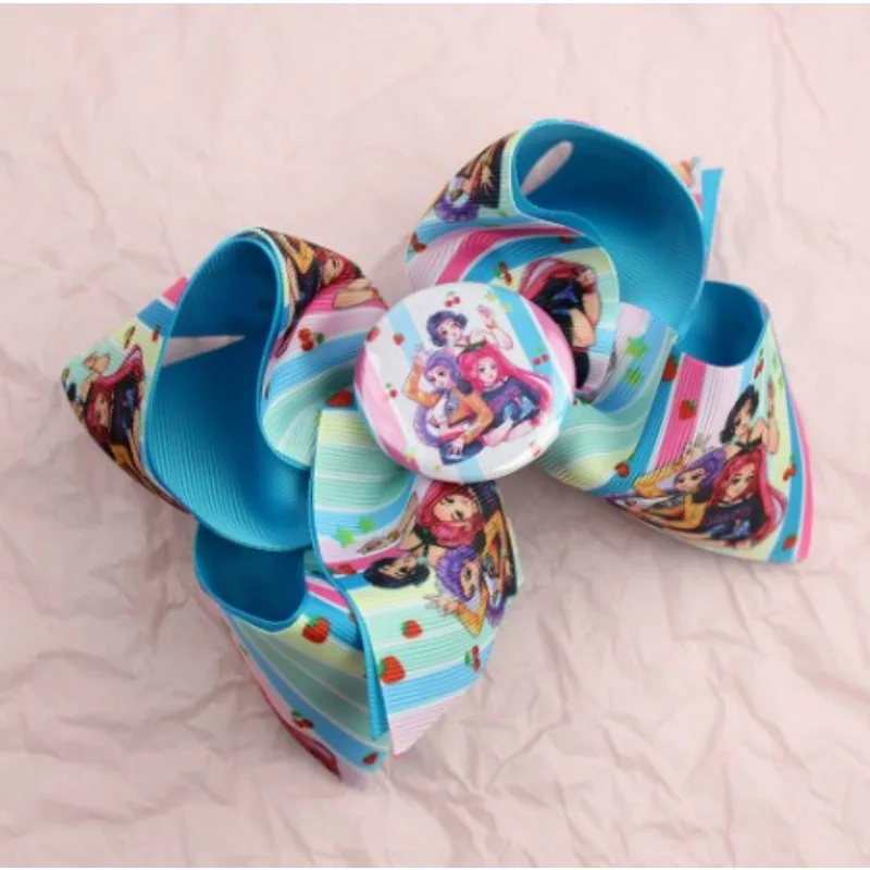 

Anime Character Printed Big Bow Hair Clip Cute Kawaii Cartoon Barrette Fans Cosplay Hair Accessories Gift for Girls Teens