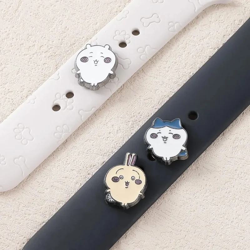 Suitable for Apple iwatch SE silicone strap, small eight usagihachiware cartoon decoration chiikawa accessories, buckle gift