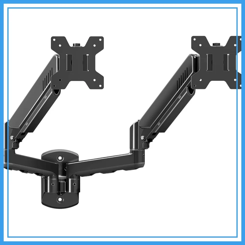 Dual Monitor Wall Mount for 2 Max 32 Inch Screens, Fully Adjustable Arm, Supports 4.4-19.8lbs, VESA 75x75/100x100