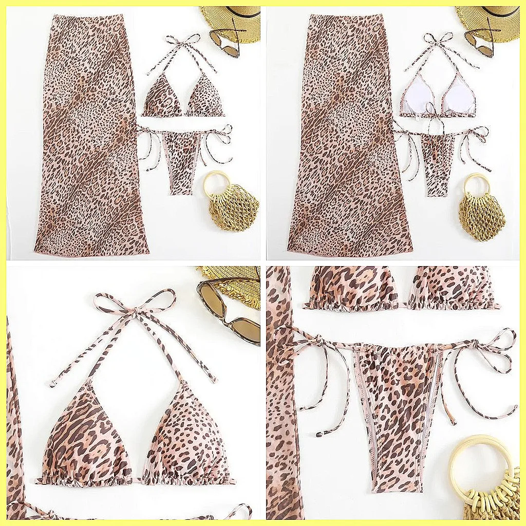 

2026 Sexy Brazilian Bikini Set for Women - 3 Piece Swimwear, Beach & Pool Bathing Suits