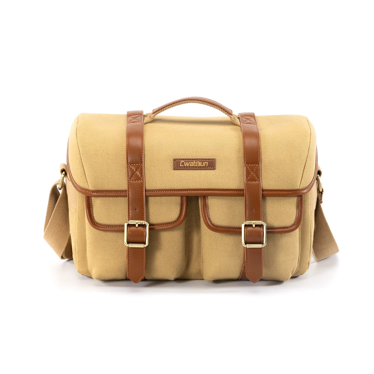 Canvas camera sling bag Waterproof Photography Crossbody Camera Bag with Tripod Holder&laptop Compartment DSLR /SLR Shoulder Bag