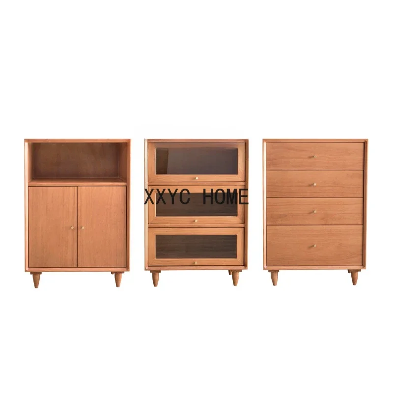 

Nordic Solid Wood Sideboard Cabinet Hallway Storage Locker Small Apartment Living Room Combination