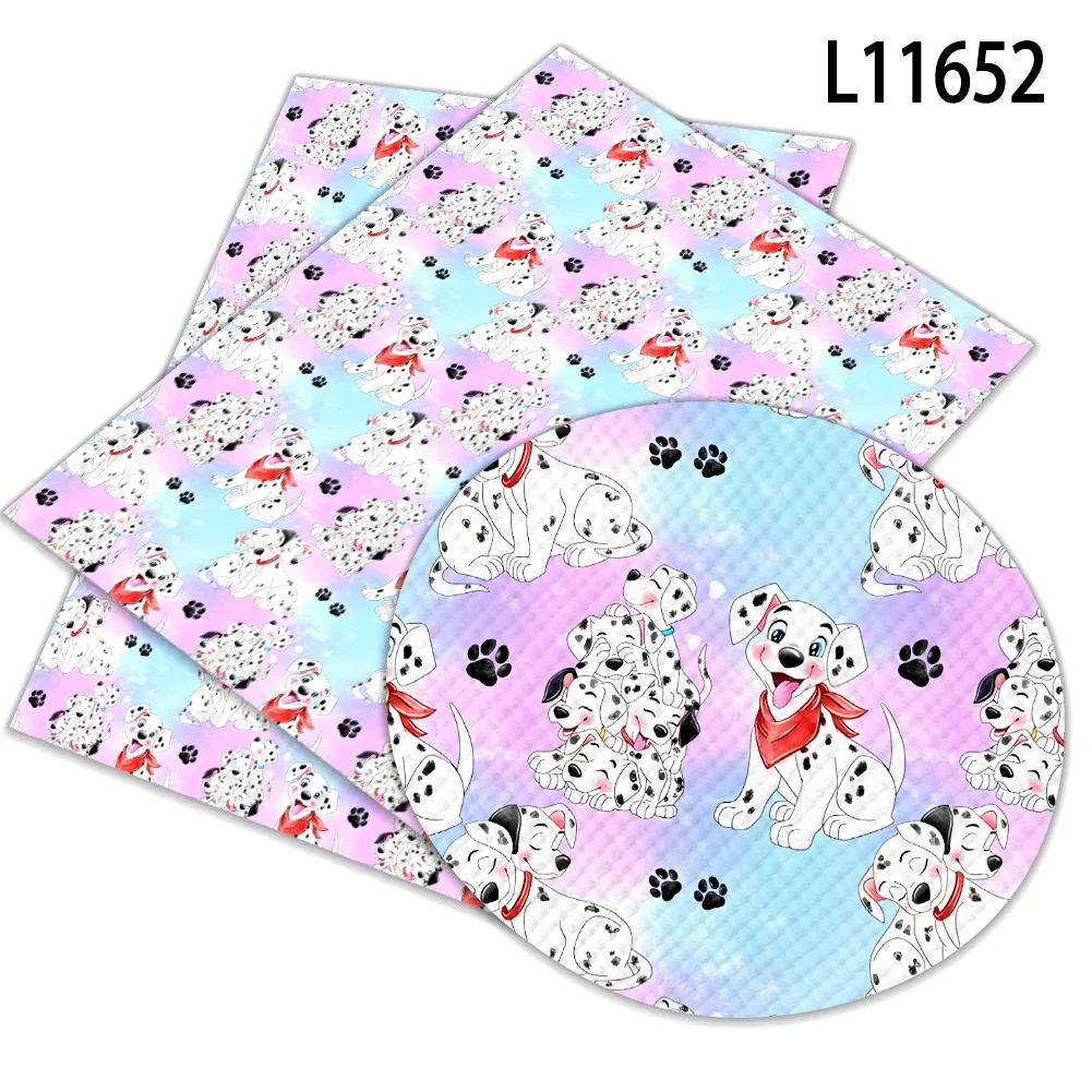 Disney Cartoon 101 Dalmatians Pattern Leather Sheet For DIY Jewelry Earring Craft Making 22*30 cm