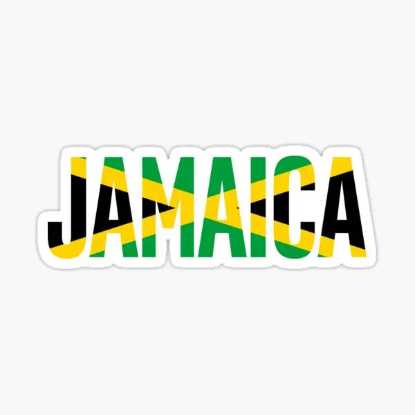 Jamaican JA Flag Map Creative Sticker Wall Room Truck Camper Van Accessories Car Moto Window Bicycle Wall Glass Waterproof Decal