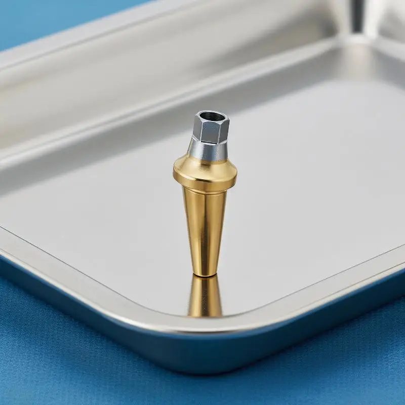 Angewinkeltes Zahnimplantat aus korrosionsbeständigem Premium-Titan, nahtlose Passform für das Osstem-System zur Anwendung in Zahnkliniken für Implantatbehandlungen. – Detail 1