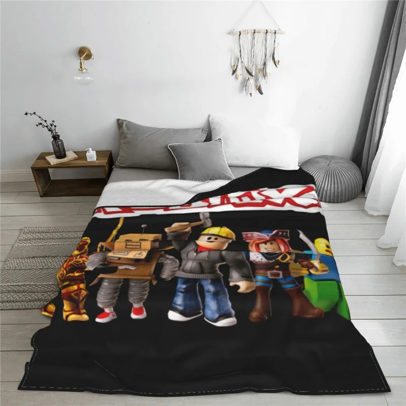 s  3D Printed Soft Flannel Fleece Blanket Warm Cartoon Video Game Throw Blanket for Car Bedroom Sofa Quilt