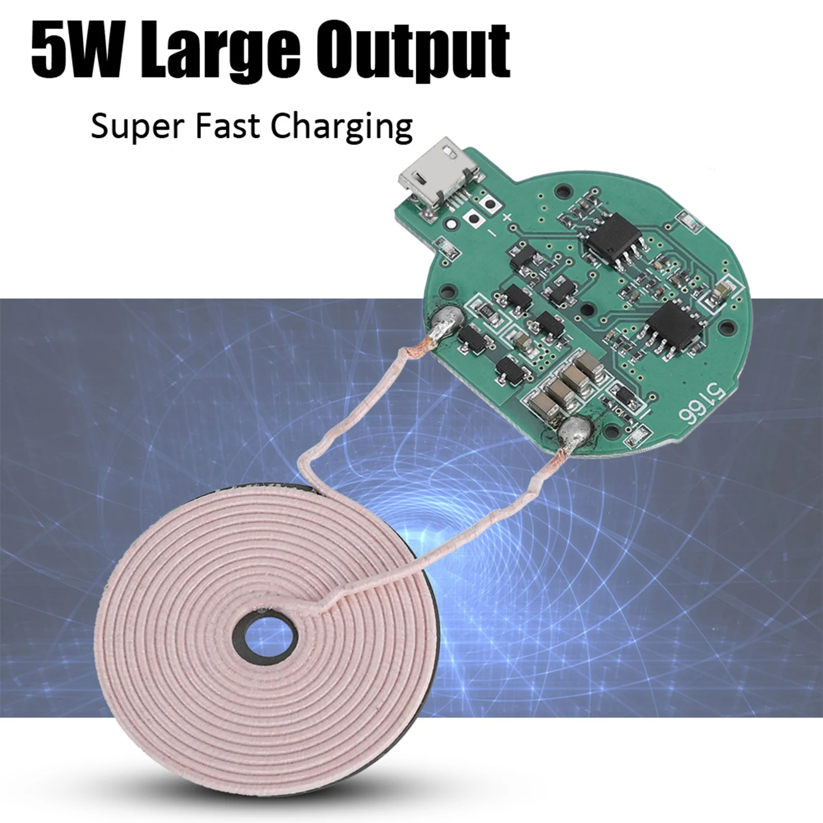 

High Charging Efficiency Mini QI Wireless Transmitter Module 2-8mm QI Wireless Transmitter Adapter
