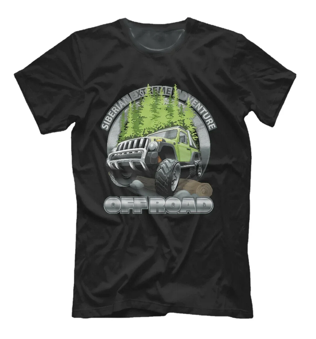 Retro Russia Offroad Siberian Adventure Car T-Shirt. Summer Cotton Short Sleeve O-Neck Mens T Shirt New S-3XL