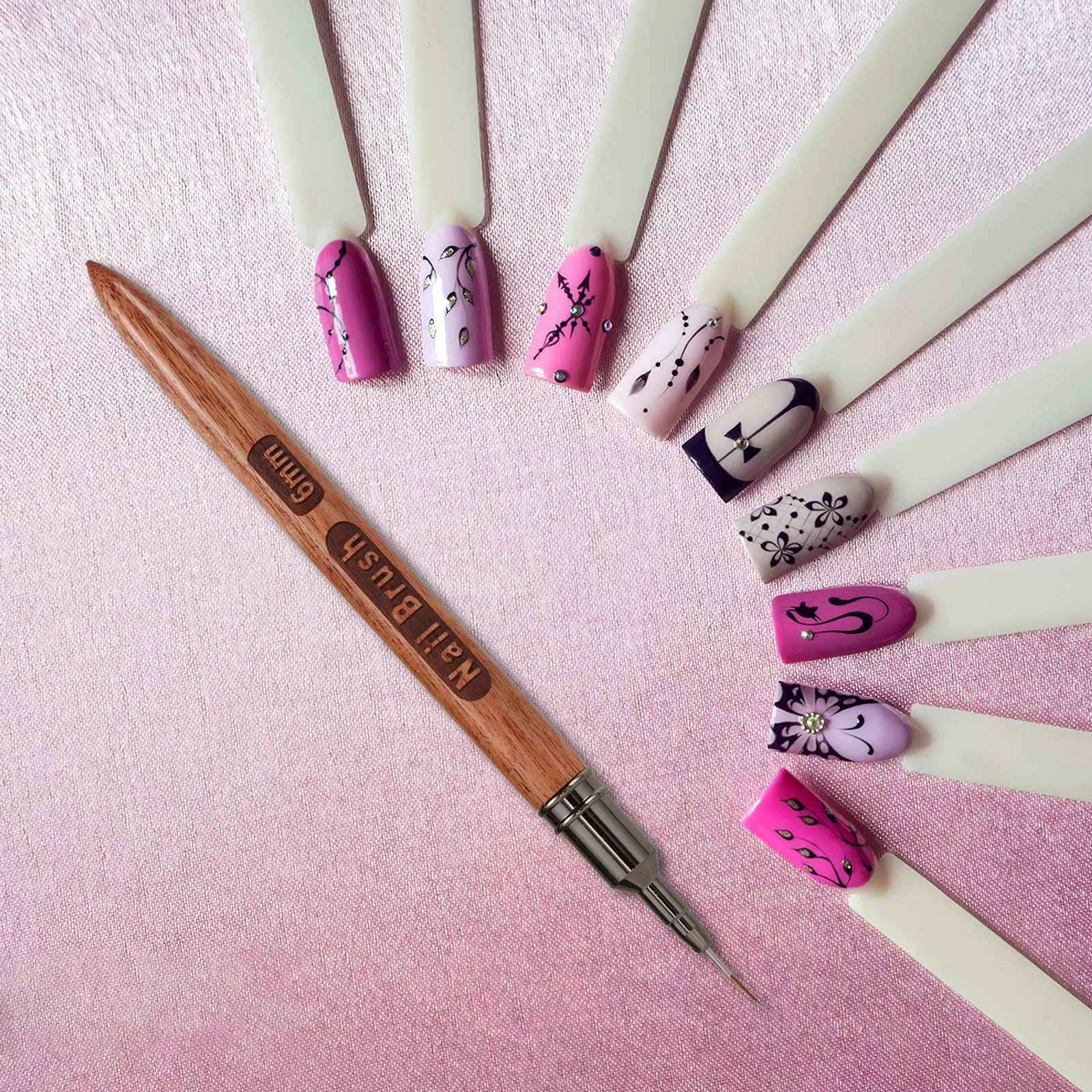 

Nail Art Pen Fine Liner Brush Thin Design Pull Pen Brown Manicure Tools Diy Supplies Professional Elegant Detail Work