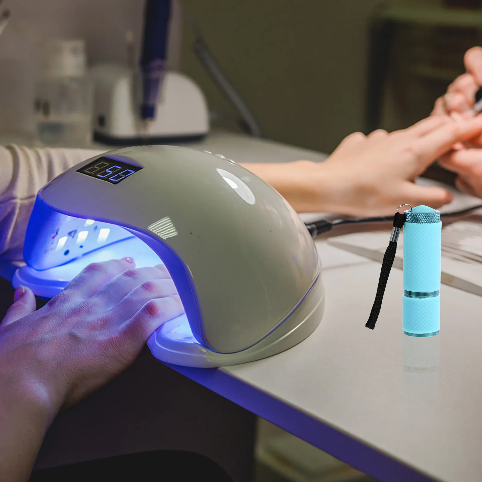 1 szt. Mini lampa LED do paznokci, fototerapia żelowymi lakierami, mała przenośna suszarka do paznokci, lampa do suszenia lakierów do manicure