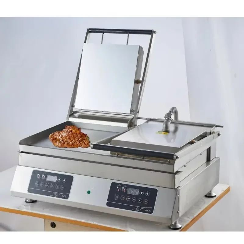 Commercial Restaurant Quality High Quality Stainless Steel Electric Double-Sided Pancake Barbecue Pressed Sandwich Non-Stick