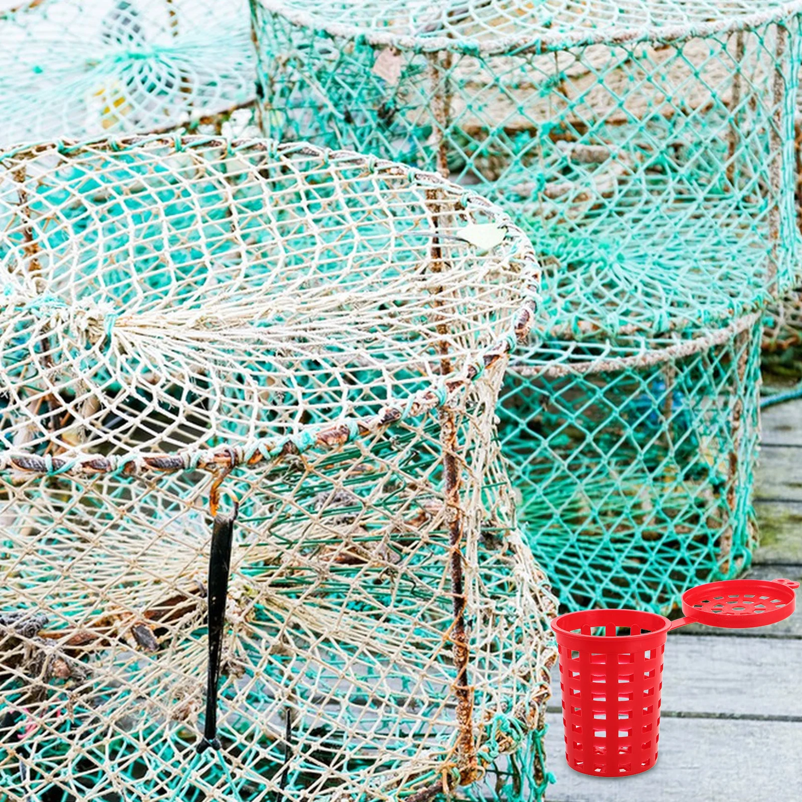 حامل جهاز قاذف الطعم، وعاء حوض الصيد، قفص ثعبان البحر، مصيدة سمك الشبوط، السلطعون