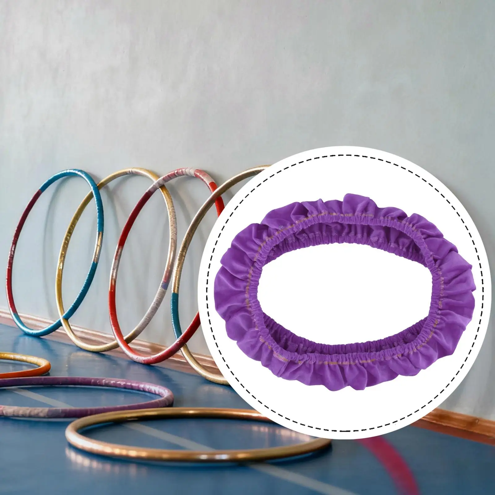 Funda para Aro de Gimnasia Rítmica, Suave, Fácil de Instalar, Protector Resistente al Desgaste, Accesorio de Calistenia, Color Morado