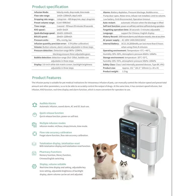 Petcare ALICE01 Eco-Friendly Veterinary High-Precision Multifunction Micro Pump Portable AC 110-220V