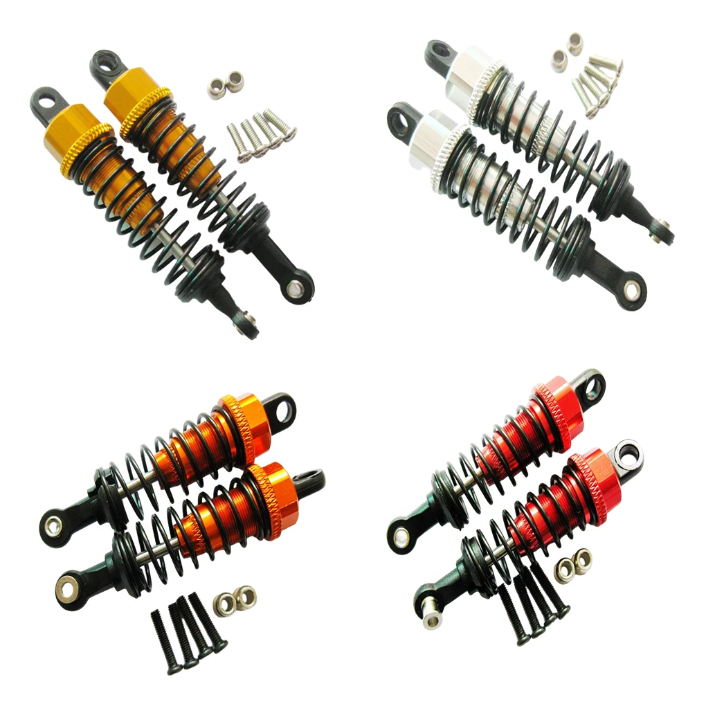 RCGOFOLLOW 1/18 Aluminum Alloy Front Rear Shock Absorber For HIMOTO E18XB E18XBL E18DB E18DBL E18MT E18OR E18ORL Black