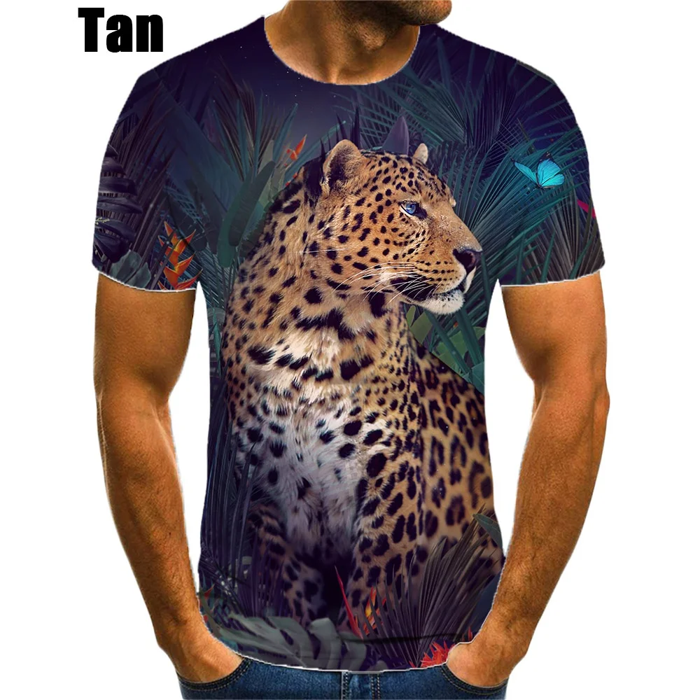 New Fashion Jaguar 3D Printed T-shirt Men\'s and Women\'s Summer Casual Short Sleeve Crew-neck Shirt Top