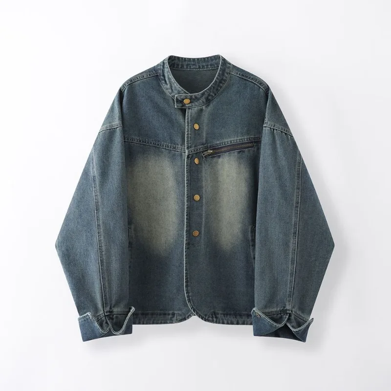 

New Chinese Style Retro Washed Denim Jacket for Women Spring Autumn Style New Loose Autumn Style Top