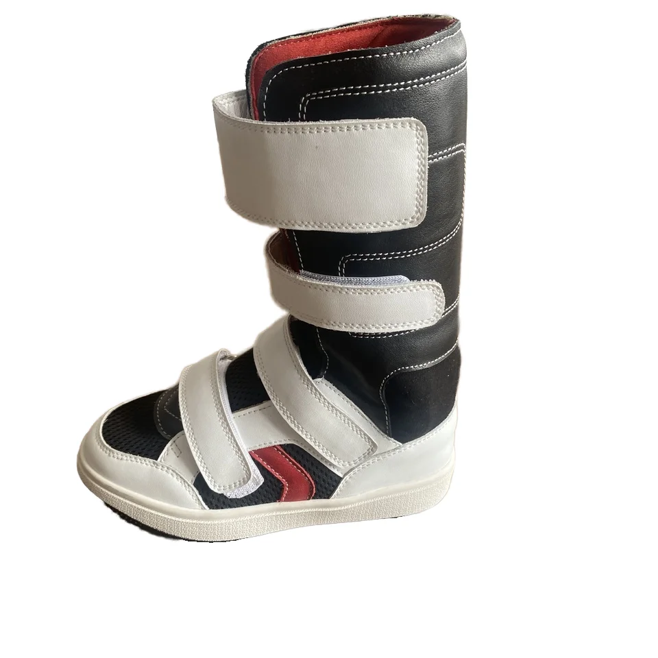 Children's Breathable High Top Orthotics Shoes For Cerebral Palsy Corrective Rehabilitation Equipment In White