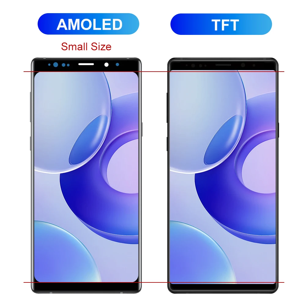 Amoled nota 9 n960 n960f montagem de tela para samsung galaxy note9 display lcd digitador da tela toque com peça substituição quadro