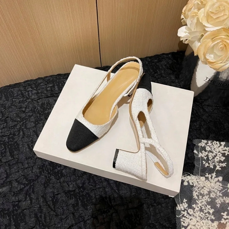 New Women Shoes Elegant French High Heeled Sandals for Woman Exquisite Round Head Casual Shoes Designer Shoes Sandalias De Mujer view 2