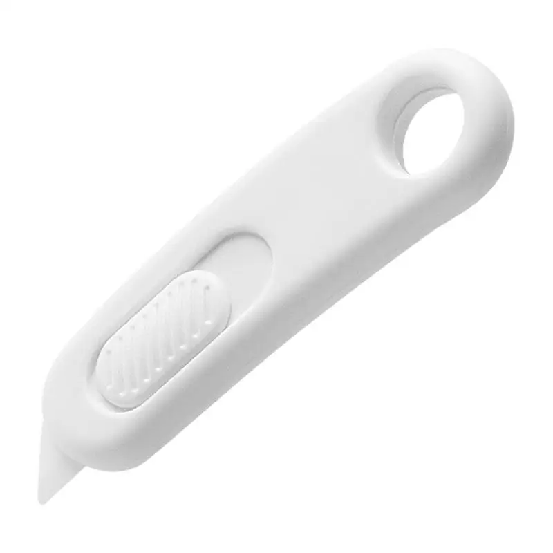 Ceramic Box Cutter Retractable Box Cutter With Keychain Hole Box Opener For Package Mini Utility Knives For School Home