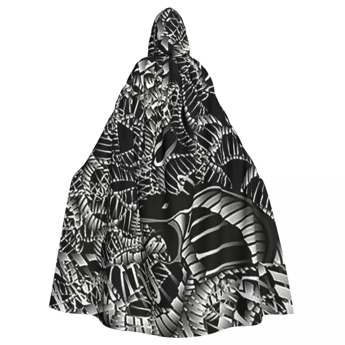Capa larga con capucha abstracta de serpiente Cobra, disfraz Medieval de bruja, capa de Cosplay, abrigo de Halloween para adultos, Unisex