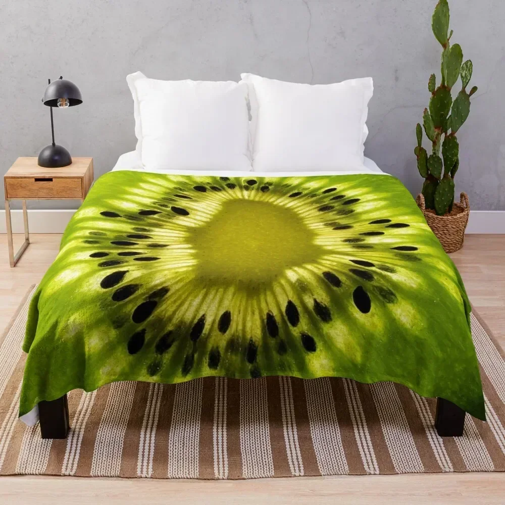 

Kiwi fruit theme based Throw Blanket Fuzzy Plush Throw Blanket for Sofa Chair