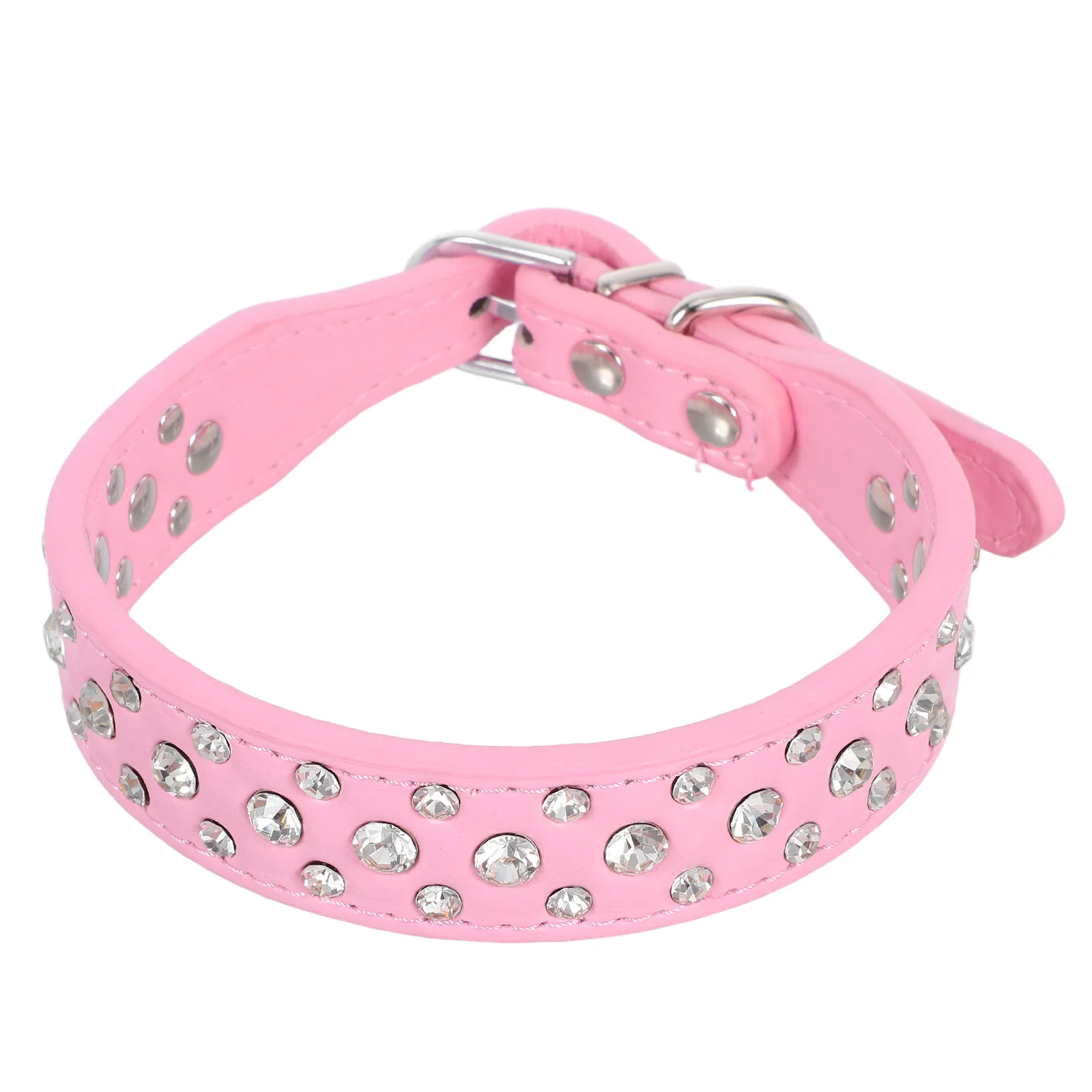 

Sparkly Rhinestone Dog Collar for Small and Medium Pets - Adjustable Crystal Bling Puppy Necklace Comfortable Wear Daily Wedding