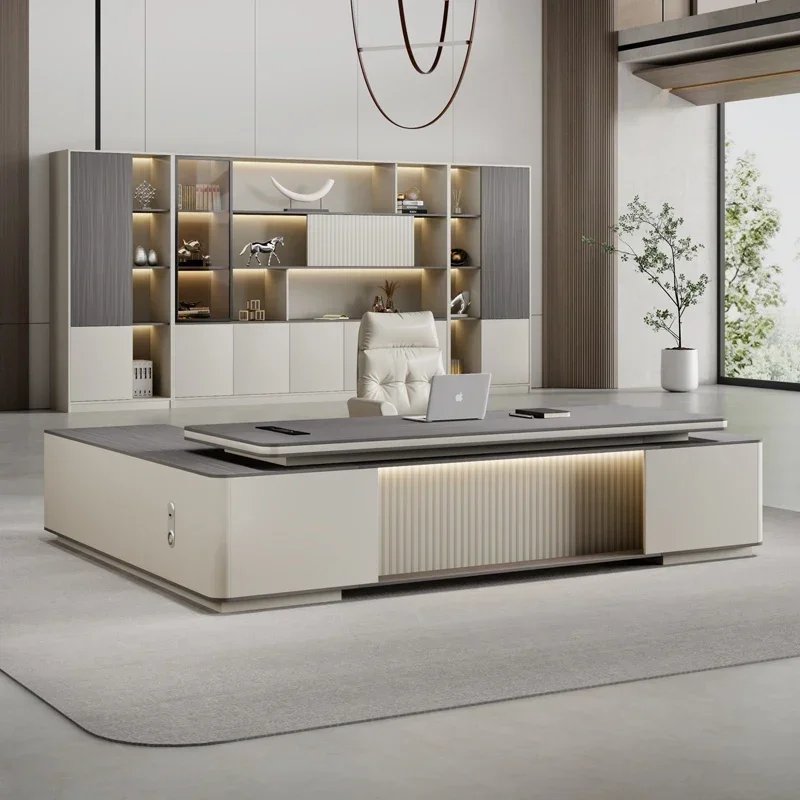 Light luxury Unique desk Luxury study File drawers Cheap desk Simple reception Wooden bureau Home furniture