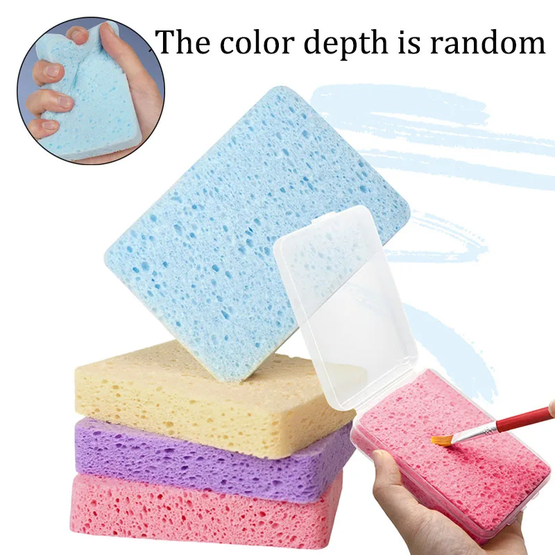 Boxed Watercolor Pigment Painting Cleaning Sponge Water Absorbing Painting Sponge Watercolor Painting Sponge Tool Art Supplie