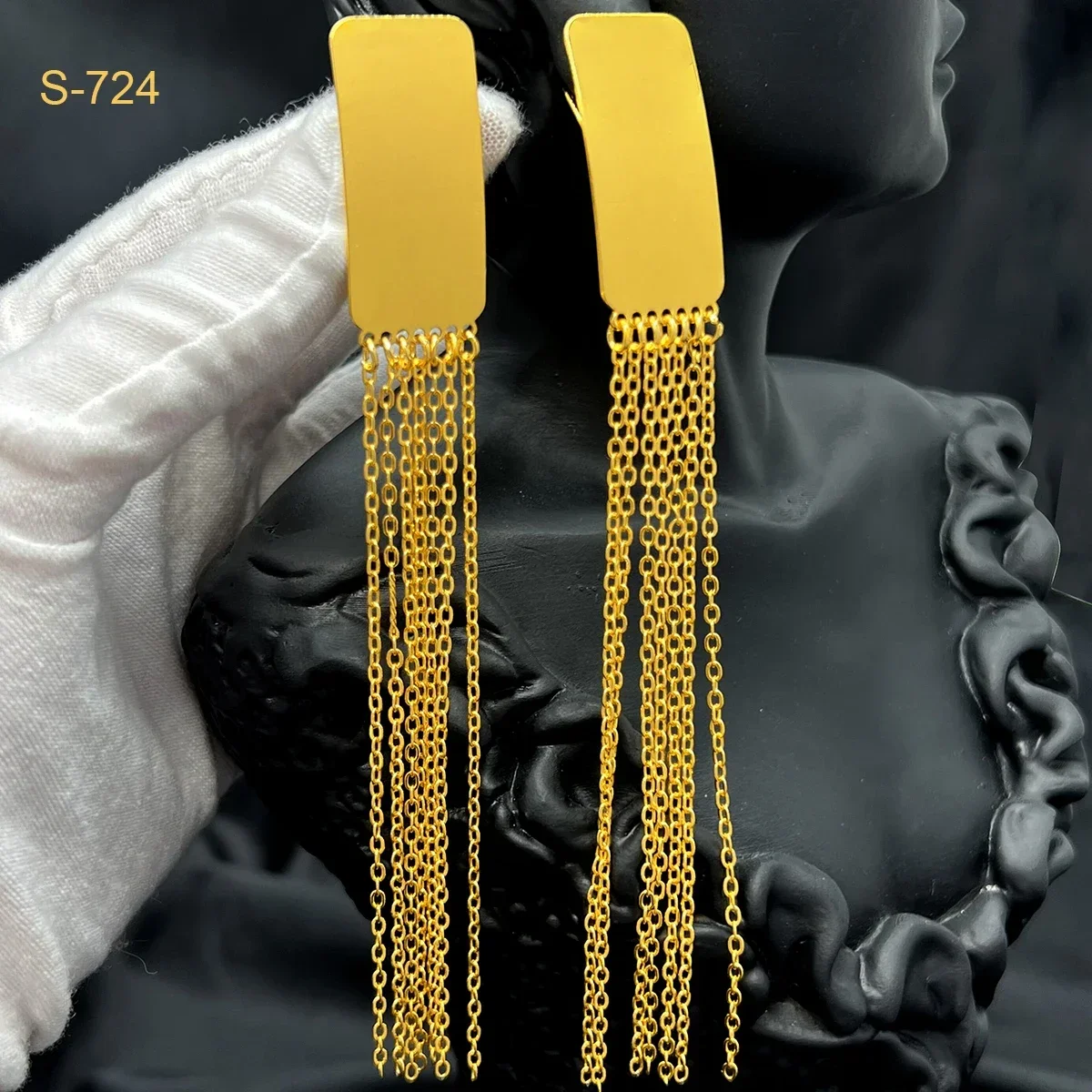 ANIID Luxury Italian 24K Gold Color Jewelry Sets For Women Tassel Jewellery Designed Indian Dubai Big Necklace Set Party Gifts