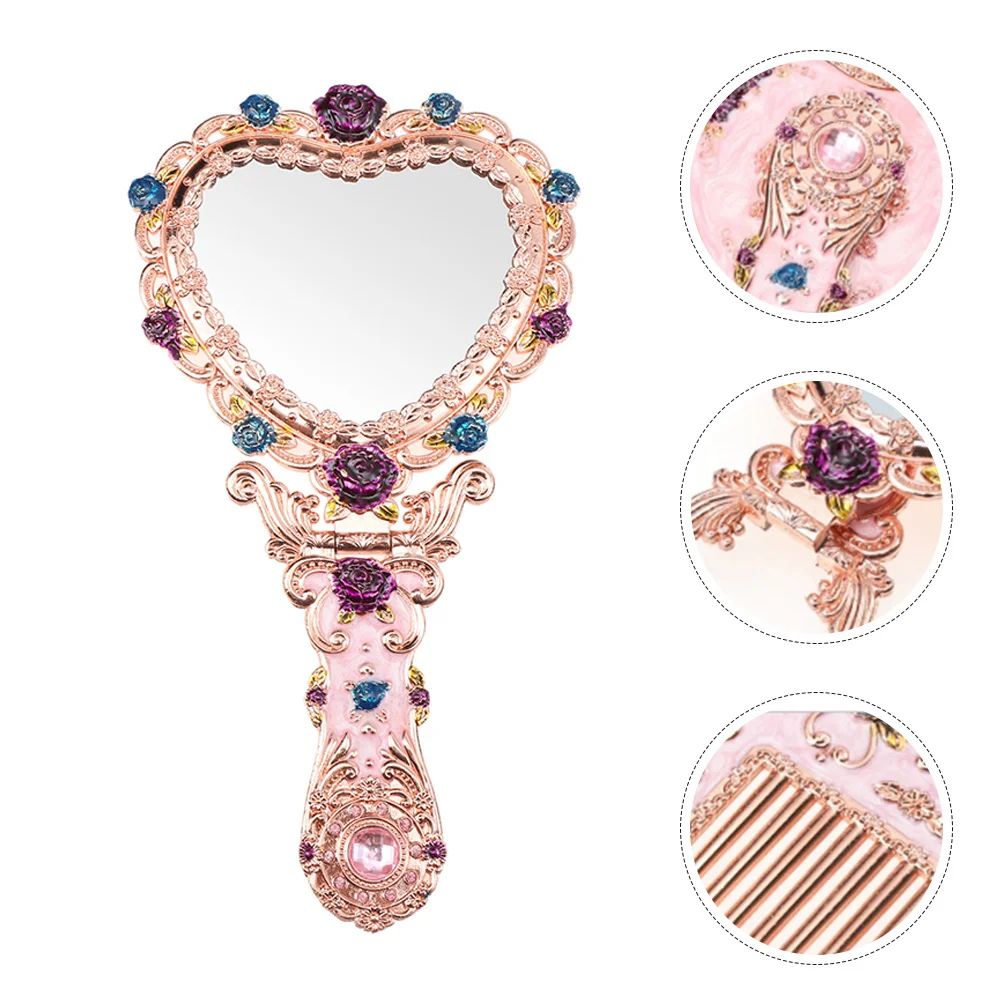 

Portable Handheld Makeup Shape Ergonomic Handle High Definition Clarity Decorative European Style