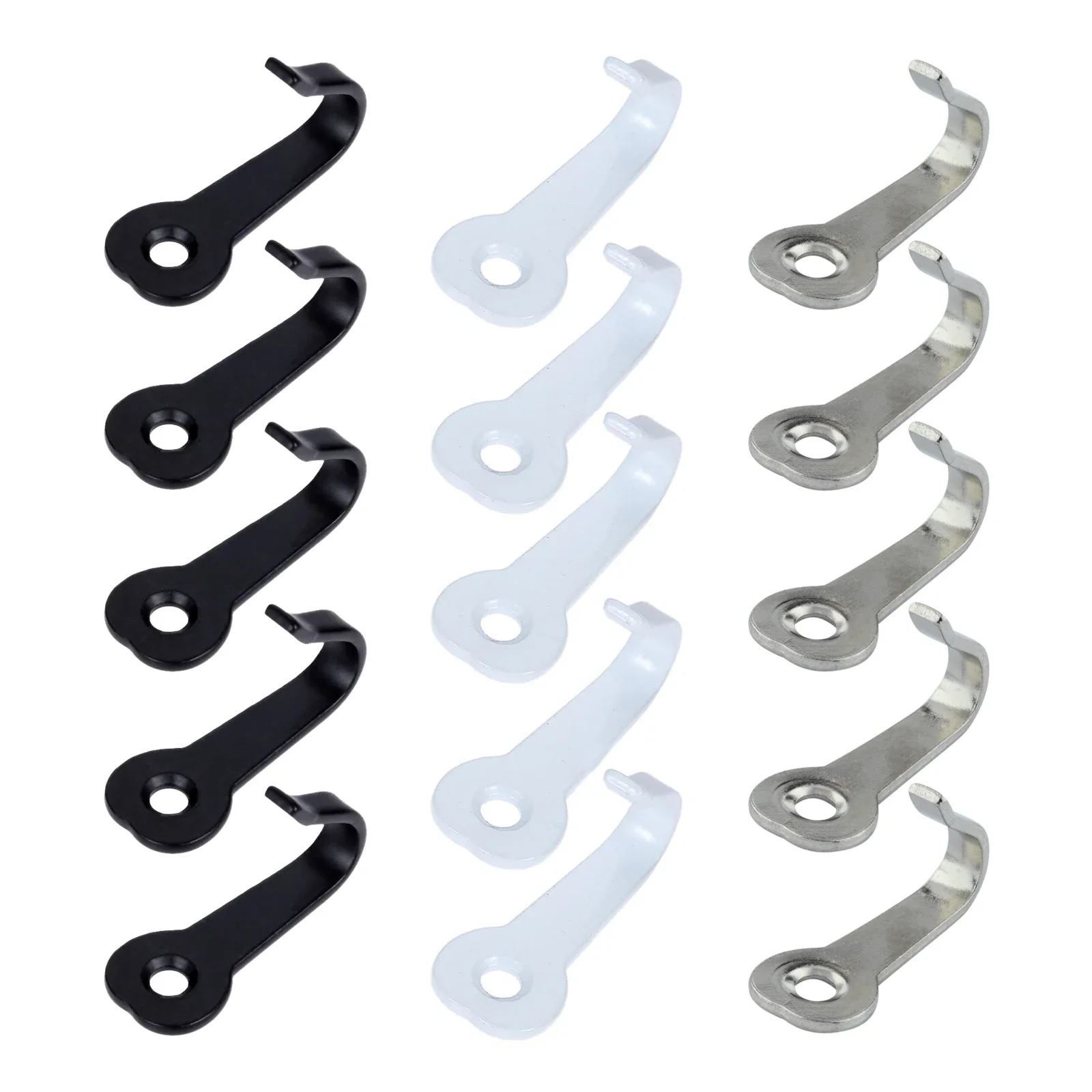 5 sztuk/zestaw haczyki 40mm Mini wieszaki ze stopu ze śrubami czarny/biały/srebrny naścienny wiszące klucze torba na płaszcz kapelusz maska łazienka kuchnia