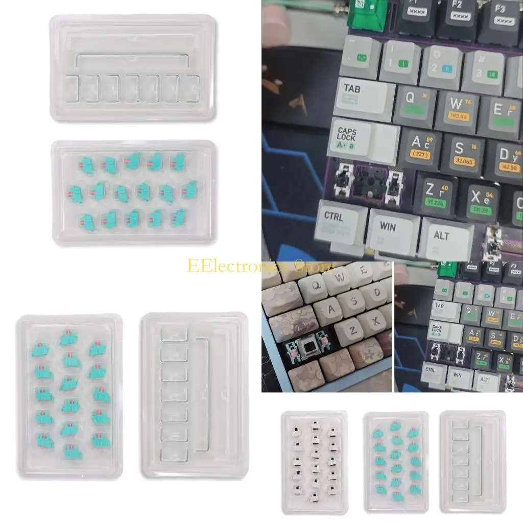 B03C Precisions POM Steel Plate Stabilizers Set for Mechanical Keyboards Plastic and Stainless Steel Build Noise Reductions