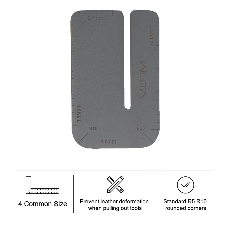 WUTA Leather Punch Aid Pulling Board Diamond Chisel Pricking Iron Aid Mate Auxiliary Tool DIY Leather Craft Press Chopping Tools image 3