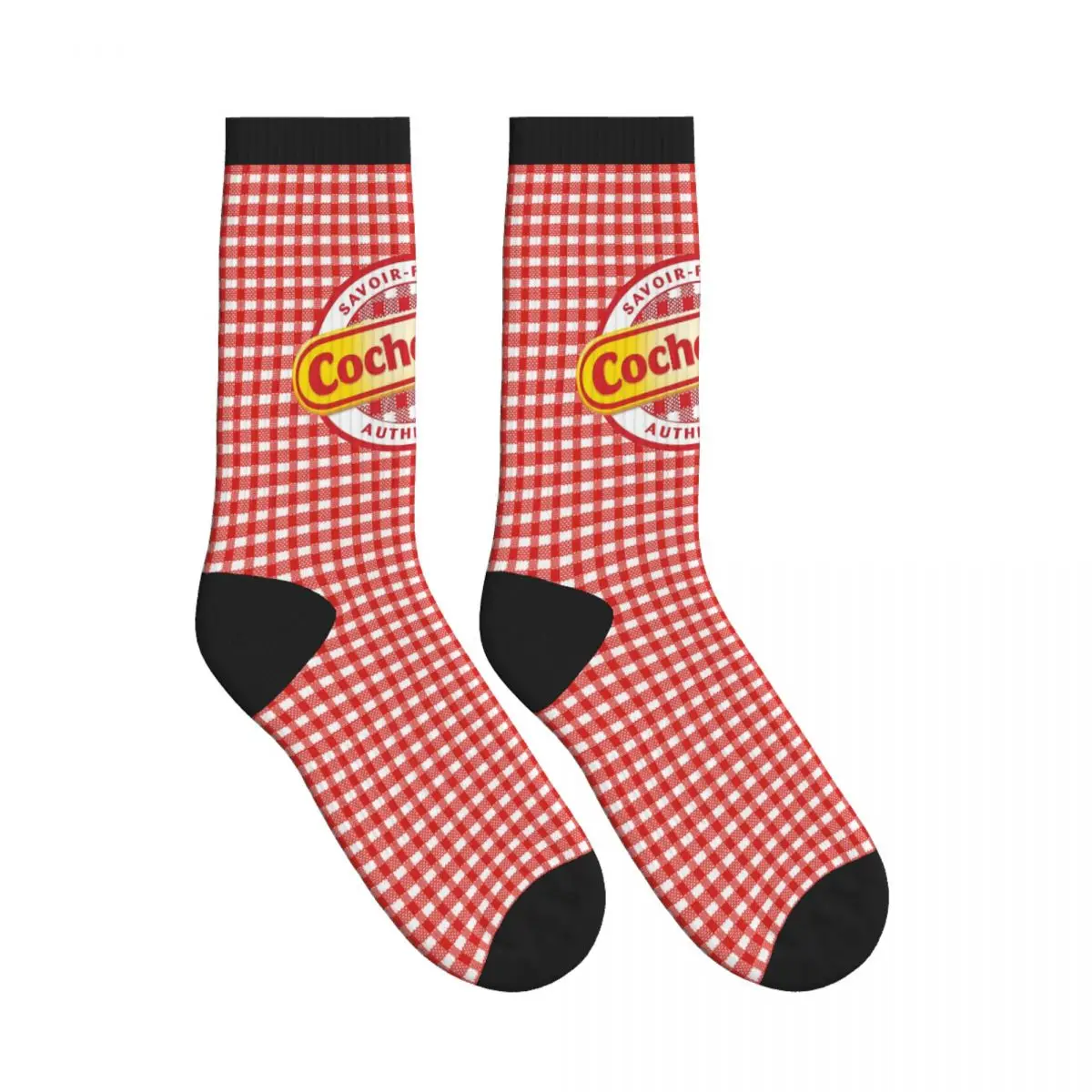 Cochonou-Chaussettes d\'hiver unisexes, logo, mode, randonnée, impression amusante, style de rue, élan