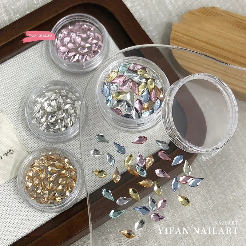 30 stuks onregelmatig gevormde boor nail art strass 3D kristal parelstenen voor doe-het-zelf manicure decoraties accessoires