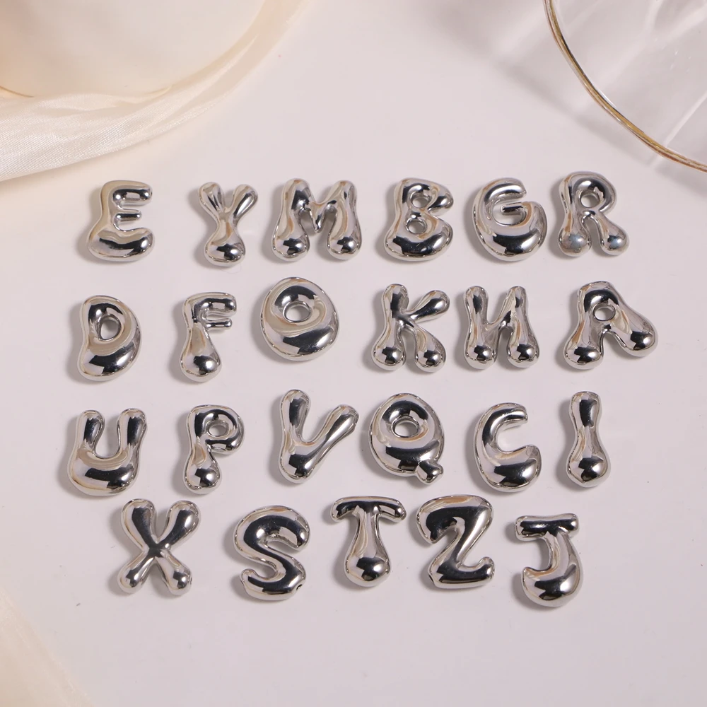 26PCS, Gold color Hip Hop letter Pendant Initial charms for Jewelry making handmade necklaces letters charms wholesale