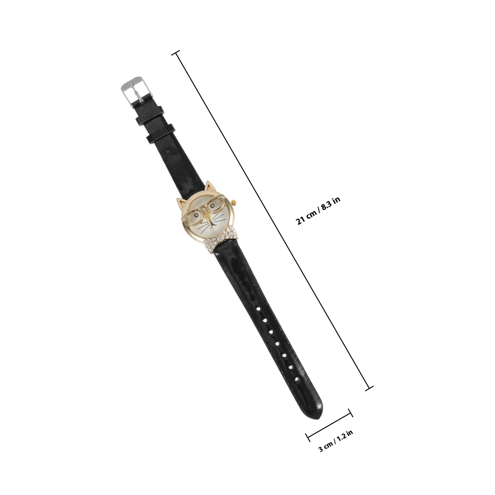 ساعة ديكور قطة رائعة للنساء، ساعة يد عصرية للقطط الكرتونية، خفيفة الوزن ومريحة، ملابس كاجوال، بيان الموضة #6