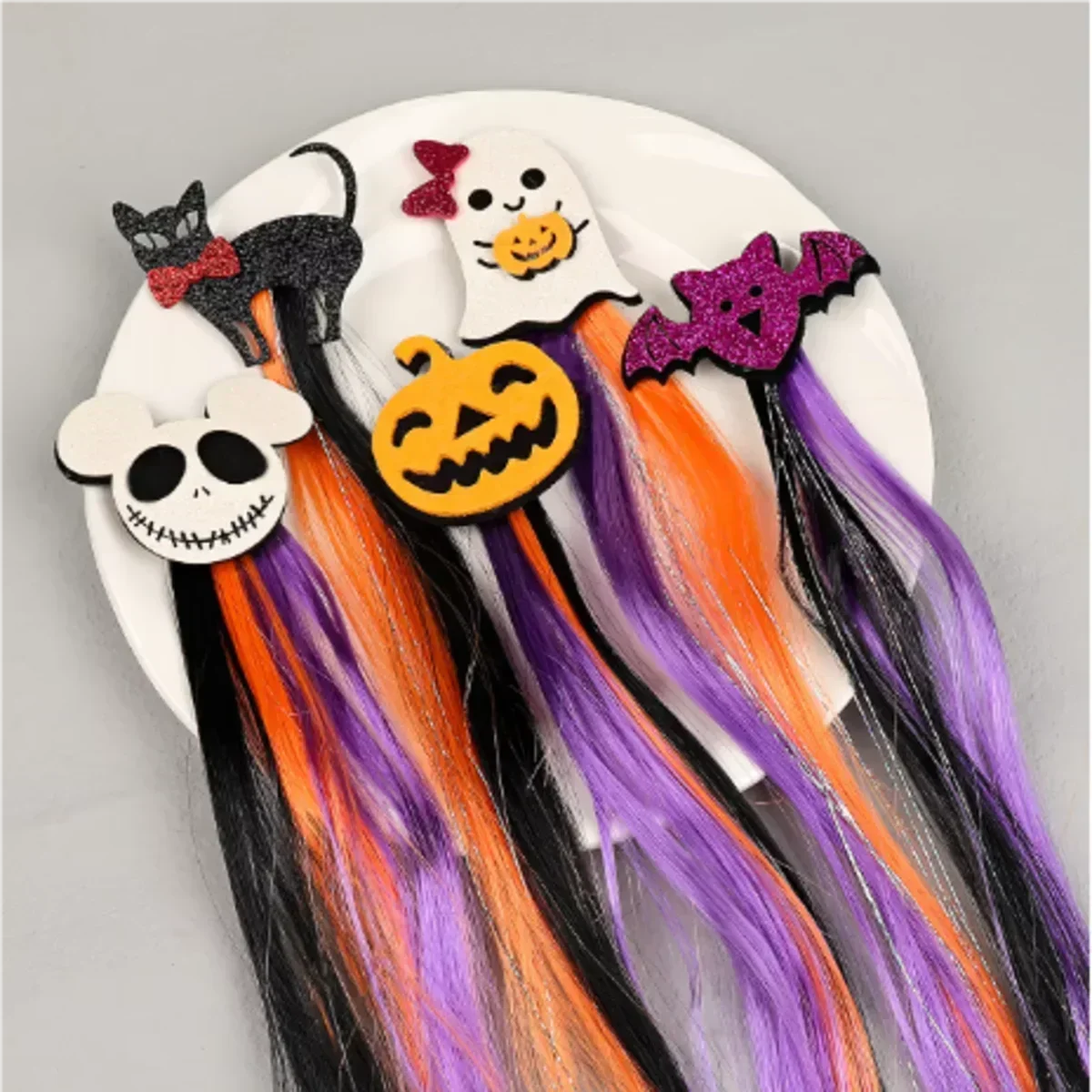 

Halloween party supplies, children's costumes, hair clips holiday dances performances wigs headwear decorations