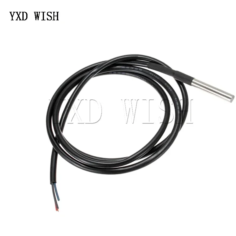 10Pcs 1M 2M 3M 5M DS18B20 Rvs Pakket Waterdichte DS1820 Temperatuursensor Temperatuursensor 18B20 Voor Arduino